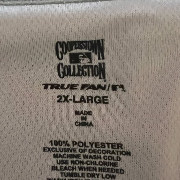 Cooperstown Collection Jersey Shirt N.Y. Baseball Men's Size 2XL Gray/Blue - Picture 4 of 5